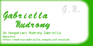 gabriella mudrony business card